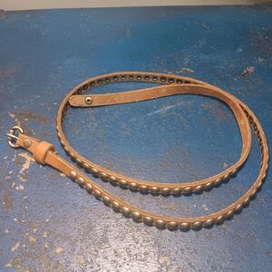 Studded Tan Leather Belt